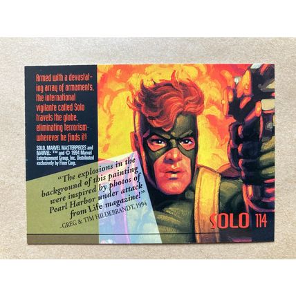 Marvel Masterpieces 1994 Base trading Card # 114 Solo (B) Fleer