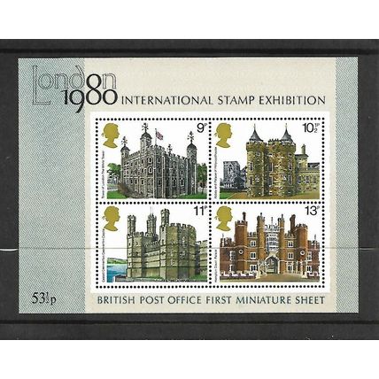 LONDON 1980 INTERNATIONAL EXHIBITION - BRITISH POST OFFICE FIRST MINIATURE SHEET