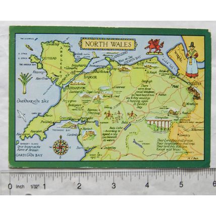 1986 postcard North Wales