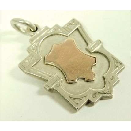 Vintage Bravingtons Sterling Silver Pocket Watch Albert Chain Fob Medal Cricket