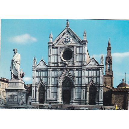 Firenze Basilica S Croce Italy Postcard posted 1968 VGC
