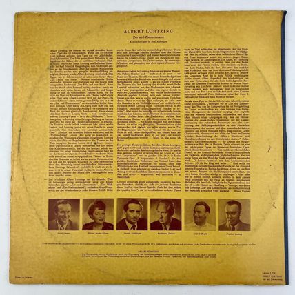 Albert Lortzing - Zar Und Zimmermann Vinyl LP Record Album 18060 LPM