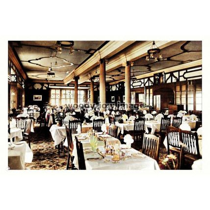 ptc5781 - Yorks. - Early view, Dining Room, Cairn Hotel, Harrogate - print 6x4