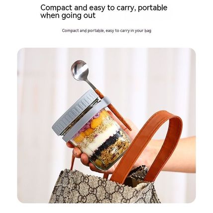 Mason Sealed Glass Cup Portable With Lid