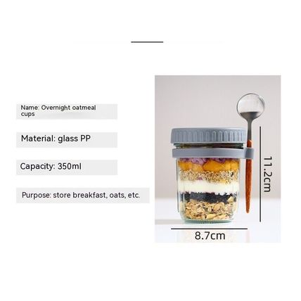 Mason Sealed Glass Cup Portable With Lid