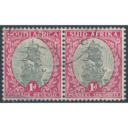 Union Definitive: 1d Pair - South Africa 1934 - F H - SG 56 (B)