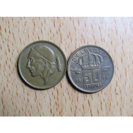 Belgium 1970 50 Centime Belgique (French Text) Coin