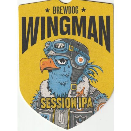 BEER MAT - BREWDOG - WINGMAN SESSION IPA - (Cat No 129) - (2023)