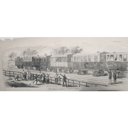 The French Imperial Railway Train - Harper's Weekly, November 6, 1858 - 3 prints