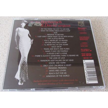 Dionne Warwick : Sings The Bacharach & David Songbook CD