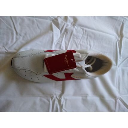PEPE JEANS VINTAGE LEATHER TRAINERS ~SIZE UK 7~ WORN ONCE ONLY (SEE PHOTOS) !
