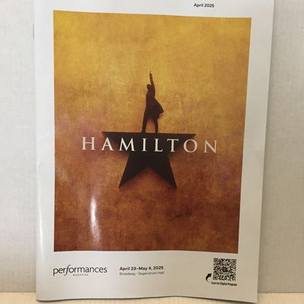 April 2025 Segerstrom Center for the Arts Hamilton Program/Magazine