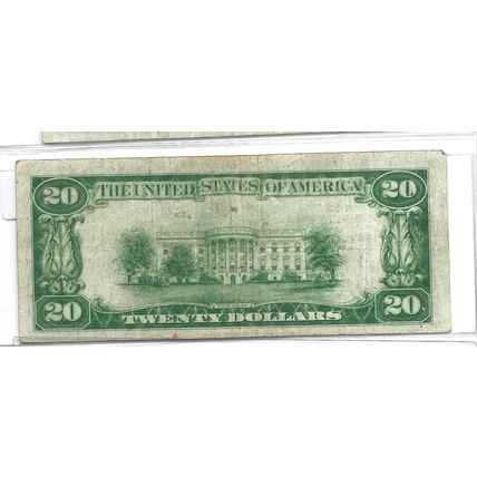 1929 National Currency $20.00 Philadelphia VF/XF