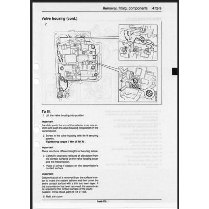 Saab 900 Automatic Transmission Workshop Manual 1994 199321564 PDF