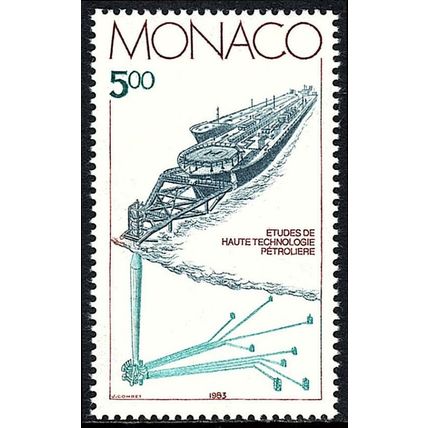 Monaco 1983 Ship & Offshore Oil Platform, MNH / UNM