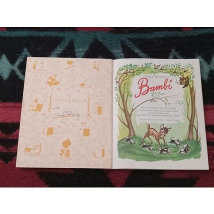Old Little Golden Book Walt Disney Bambi (C) Edition 1948