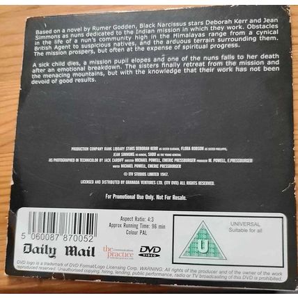 Black Narcissus DVD Promo The Daily Mail Deborah Kerr Hollywood Icons