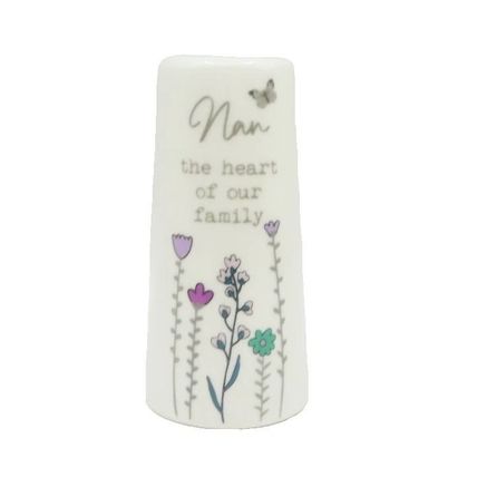 Nan Mini Vase Nan the Heart of our Family 8 CM Floral Decoration Gift Home Decor