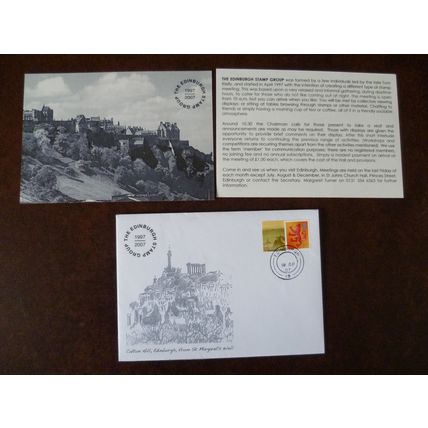 2007 GB The Edinburgh Stamp Group 1997-2007 illustrated cover SGS110 Calton Hill