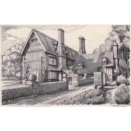 EC424 . HUDDINGTON COURT, WORCS. PRINTED POSTCARD