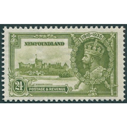 Newfoundland 1935 24c. olive-green Jubilee SG253 unused
