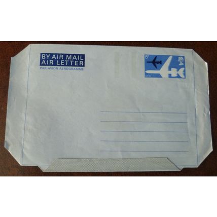 GB 1971 5p Airplane Aerogramme Air Mail Letter postal stationery May be surcharg