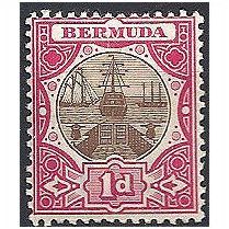Bermuda 1902 SG32 1d Brown & Carmine Mounted Mint ..