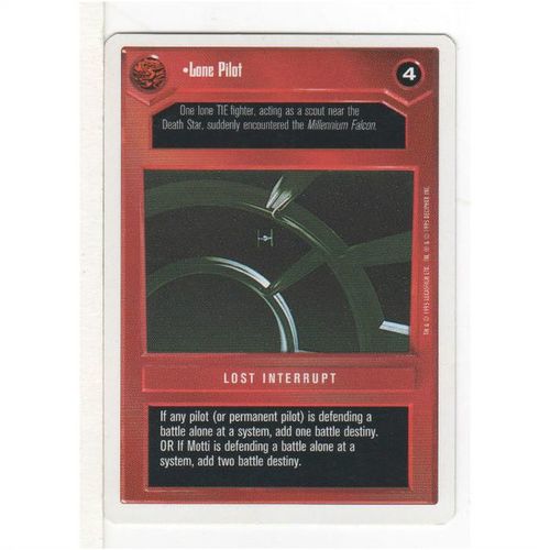 CCG - STAR WARS - PREMIERE UNLIMITED - LONE PILOT (1995) RARE