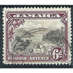 Jamaica 1932 SG113 6d Grey-Black & Purple Fine Used . ..