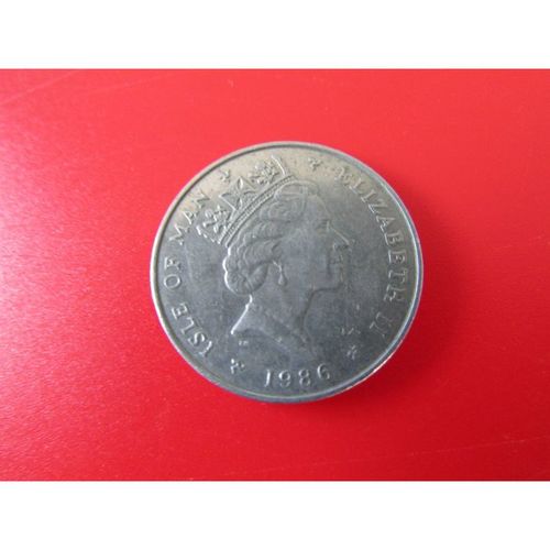 1986 QUEEN ELIZABETH II ISLE OF MAN FIVE PENCE FREE POST. Q