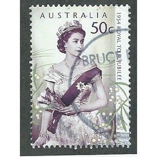 AUS 2004 50c '50TH ANN OF ROYAL TOUR' FINE USED (EBID37-734)