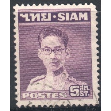 Thailand 1947 - SG313 - 5b violet - King Bhumibol - used