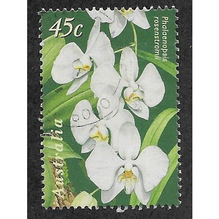 AUS 1998 45c 'JOINT ISSUE WITH SINGAPORE- ORCHIDS' FINE USED (EBID68-294)