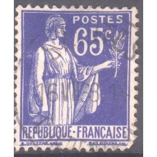 France 1937 - SG509a - 65c blue - Peace - used 3