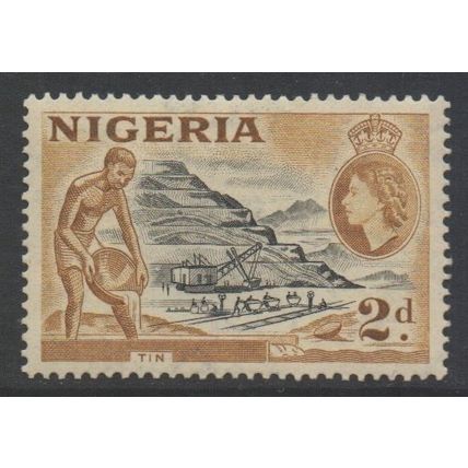 Nigeria Scott 83 - SG72, 1953 Elizabeth II 2d Yellow MH*