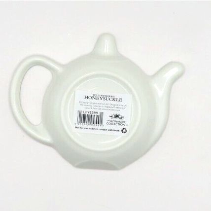 Pink Floral Tea Bag Holder Melamine Tea Pot Shaped Kitchen Utensil Gift Home