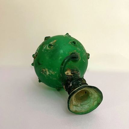 Ancient Roman Glass Vessel Trailed Decoration, MUSEUM QUALITY Make offer!