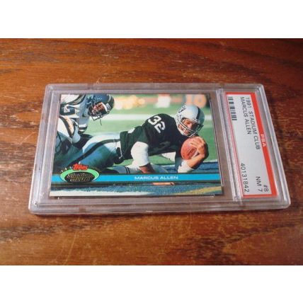 1991 Topps Stadium Club, Graded Near Mint 7, MARCUS ALLEN, Raiders
