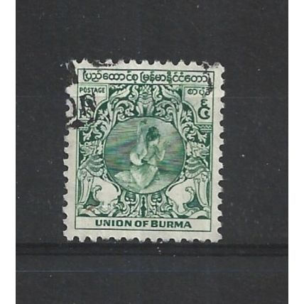 Burma.SG101 6p Dancer (Green).Fine Used.Jul25v