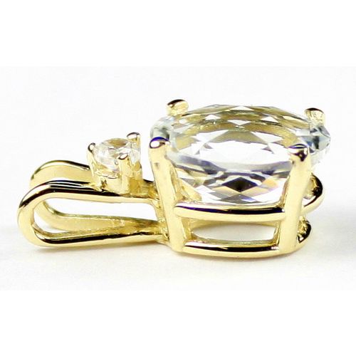 Green Amethyst (Prasiolite), 14KY Gold Pendant, P022