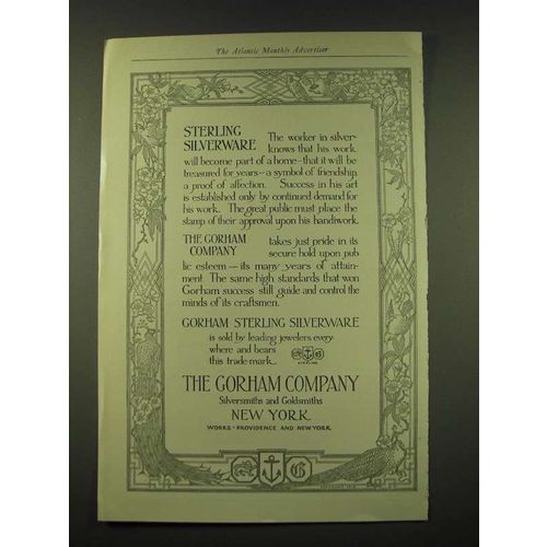 1918 Gorham Sterling Silverware Ad - Sterling Silverware