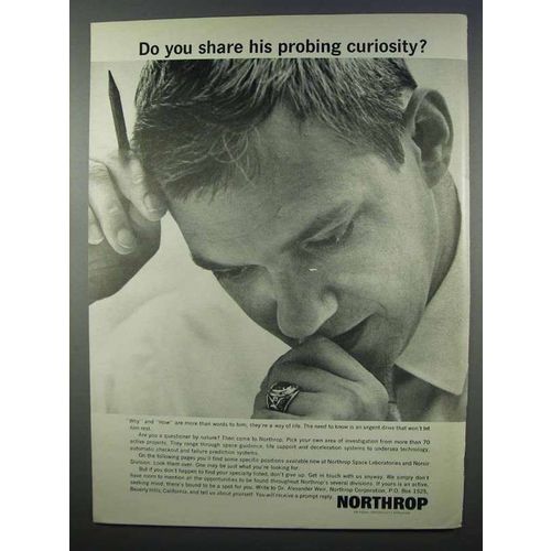 1962 Northrop Aviation Ad - His Probing Curiosity