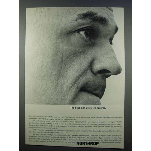 1962 Northrop Aviation Ad - Best Men Are Often Failures