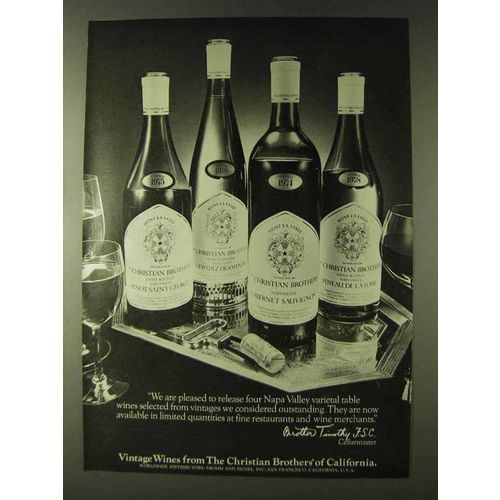 1979 Christian Brothers Wine Ad - Gewurztraminer