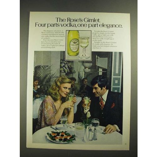 1978 Rose's Lime Juice Ad - The Rose's Gimlet