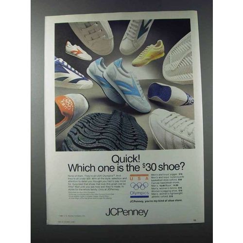 1981 JCPenney USA Olympics Shoes Ad - Quick!