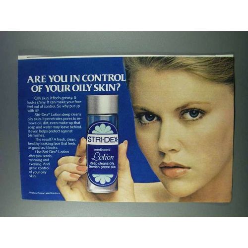 1981 Stri-Dex Medicated Lotion Ad - Are You In Control