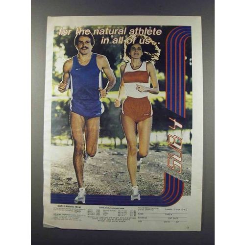 1981 Sub 4 Men's and Women's Athletic Wear Ad