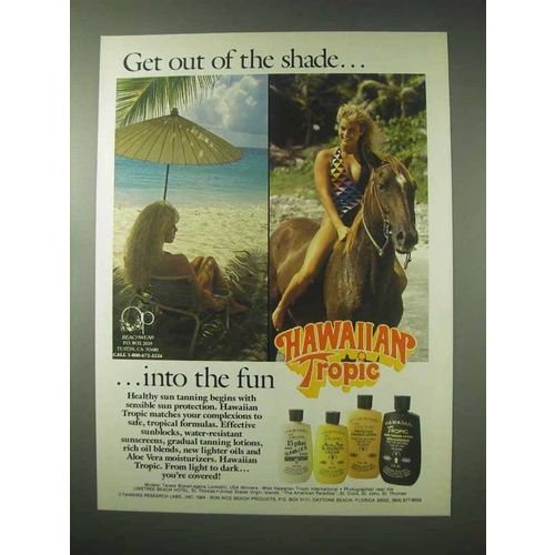 1984 Hawaiian Tropic Sunblock, Taning Lotion Ad