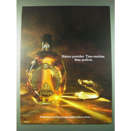1989 Dimple Scotch Ad - Nature provides. Time enriches. Man perfects